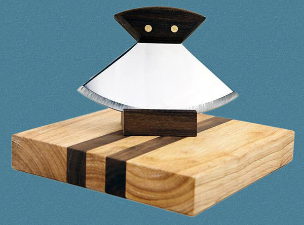 Plain Walnut Handle Ulu