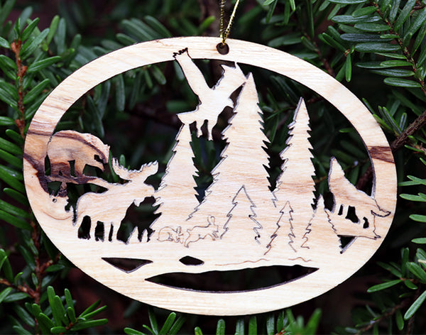 Olive Wood Ornament-Forest