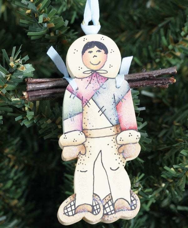 Eskimo with Wood Pile Ornament